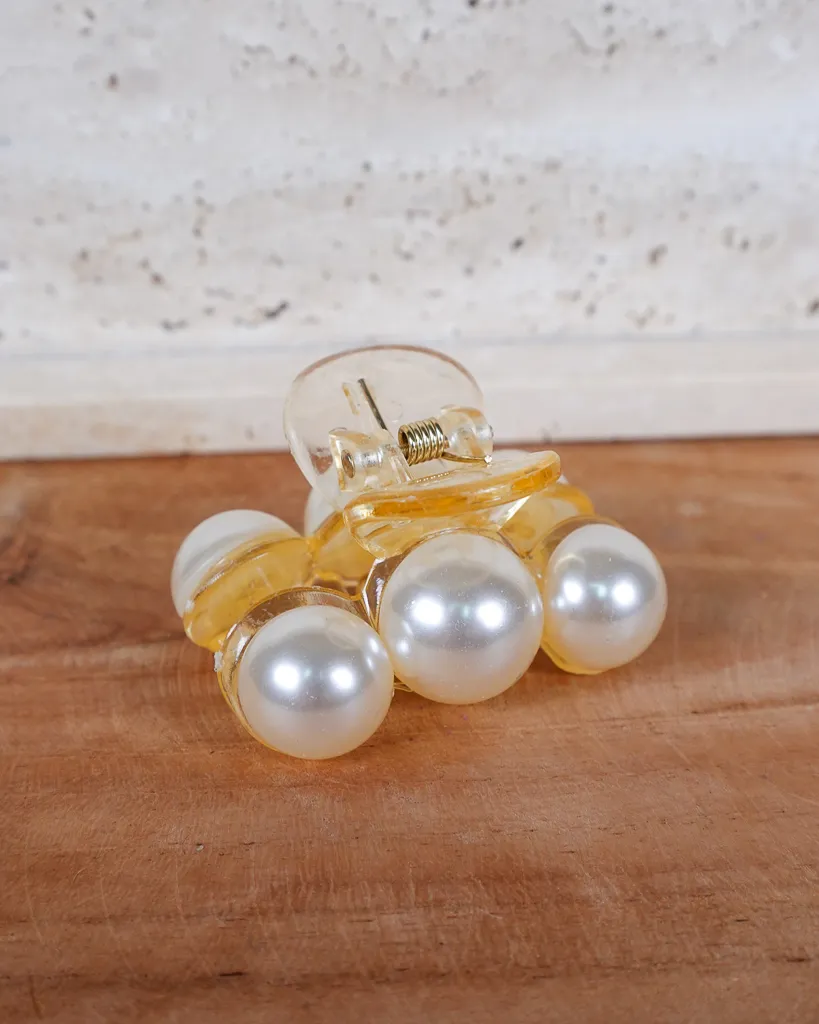Ornamental Pearl Accent Hair Clip