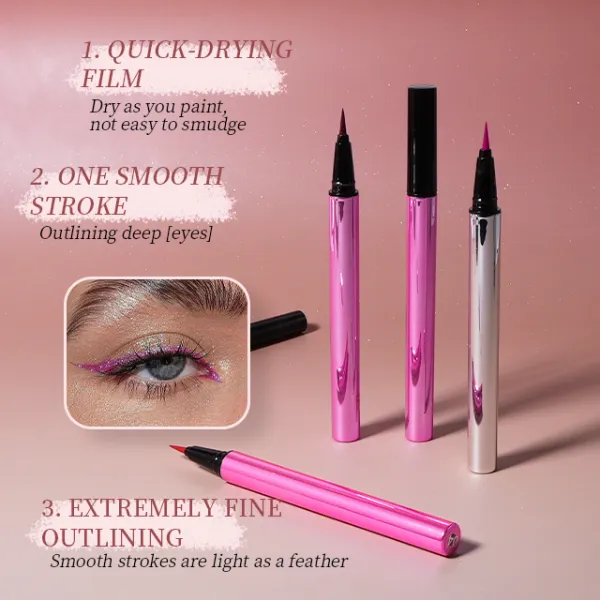 Pearl Glitter Eyeliner Pencil for Women Waterproof Mineral Liquid Eyeliner for Eye Makeup