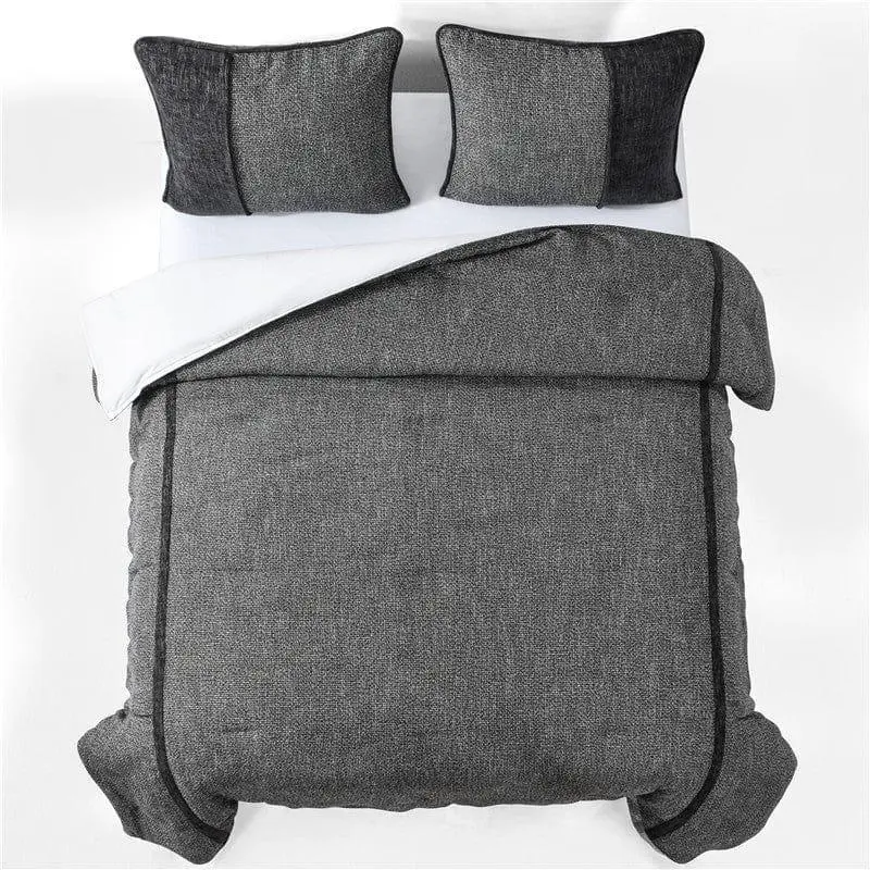 Chenille Plaid Comforter Set