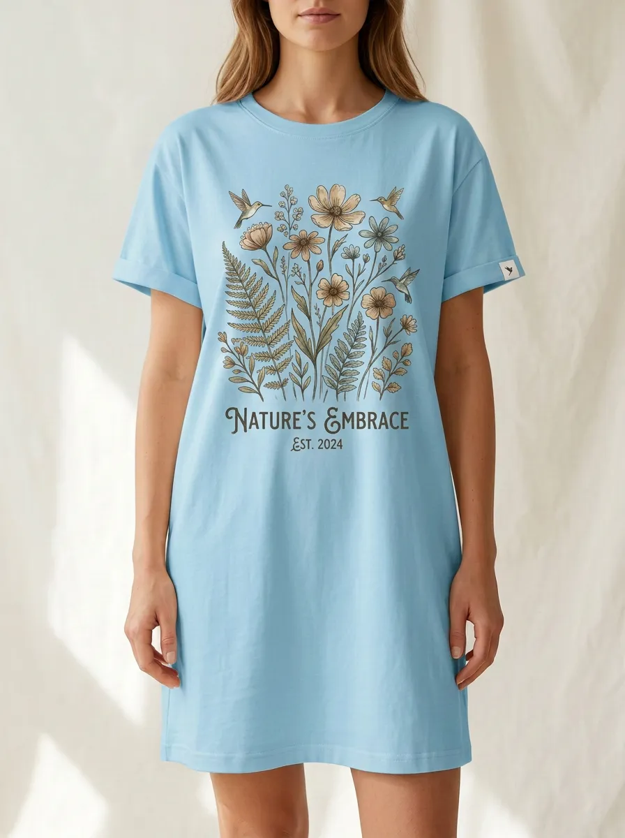 Nature Lover Hummingbird Floral T-Shirt