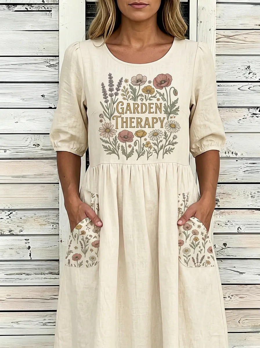 Garden Therapy Floral Botanical Dress