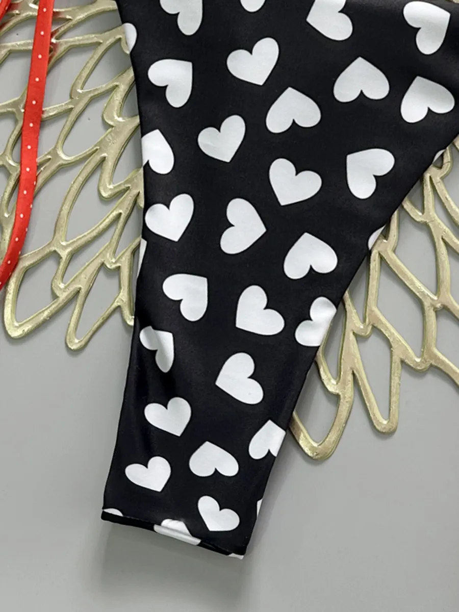 Adelaide Heart-Print Bikini Two Piece Set