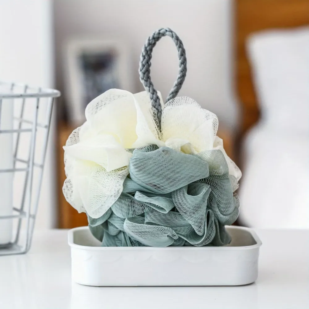 2 Pcs Dual-Color Mesh Bath Loofah
