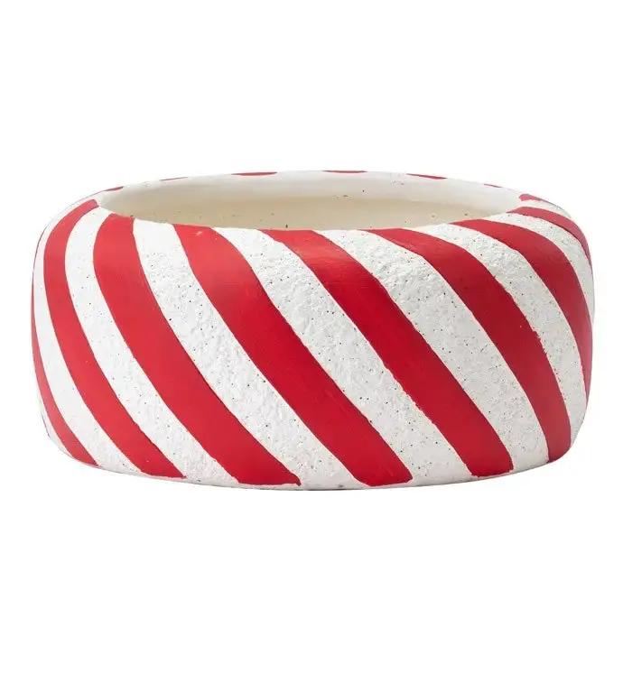 Bold Peppermint Swirl Planter