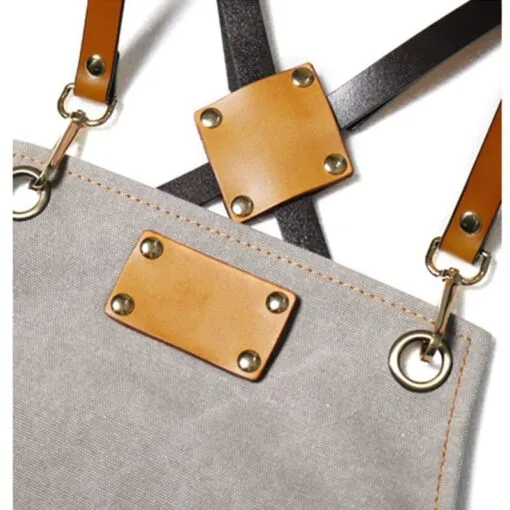 Everyday Canvas Leather Strap Crossback Kitchen Work Apron
