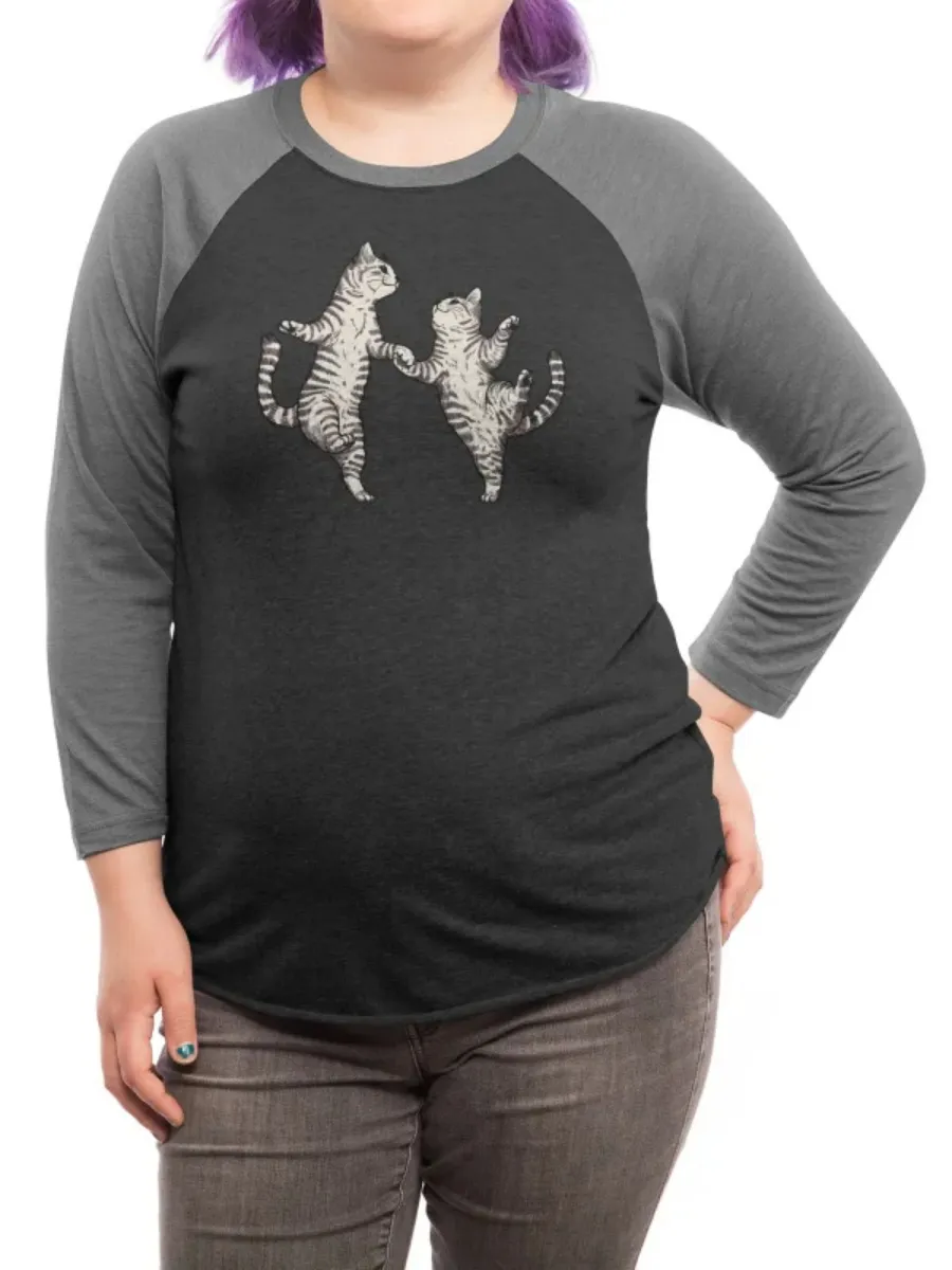 Dancing Cat Print T-Shirt