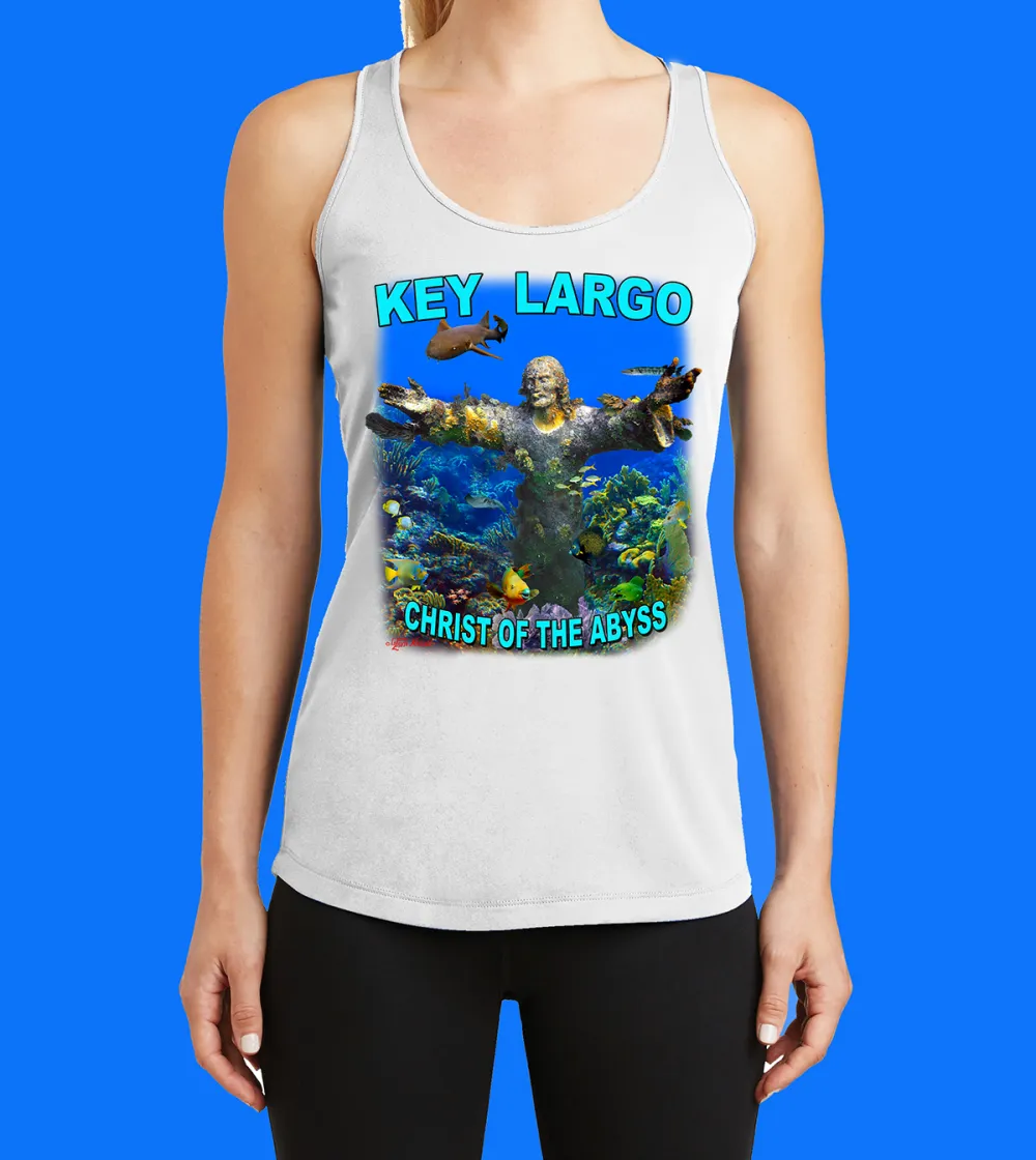 Sunken Statue Of The Abyss Printed Racerback Tank Top
