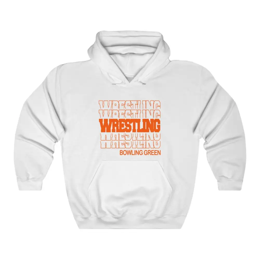 Casual Modern Stacked Wrestling Graphic Pullover Hoodie
