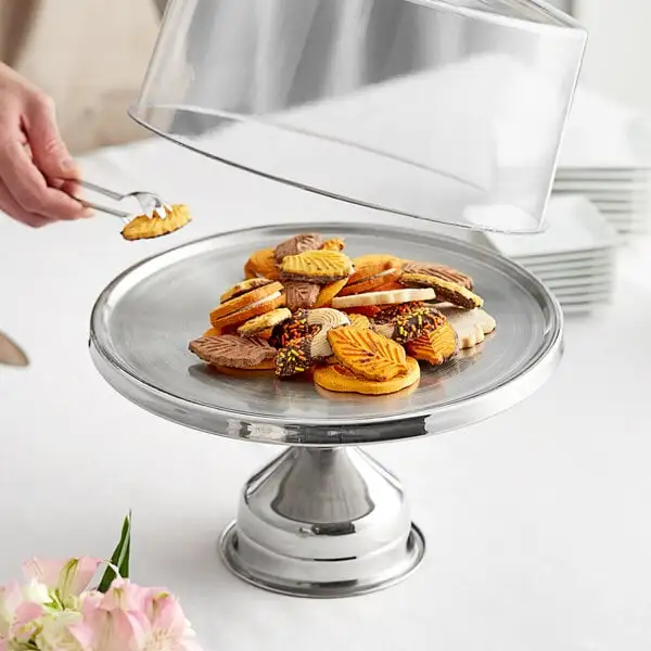 Stainless Steel Cake Pizza Stand with Mirror Finish
