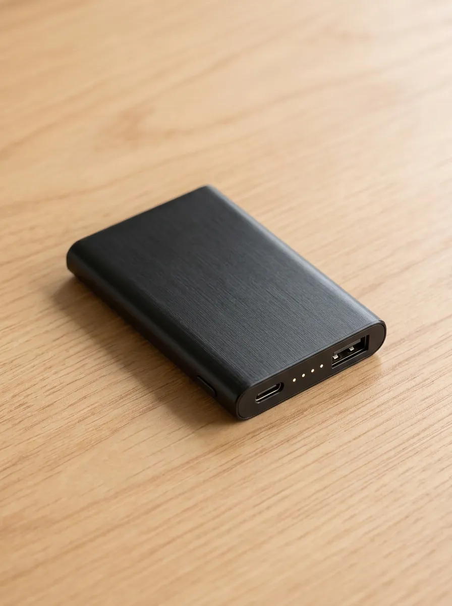Brushed Metal Texture Portable Power Bank