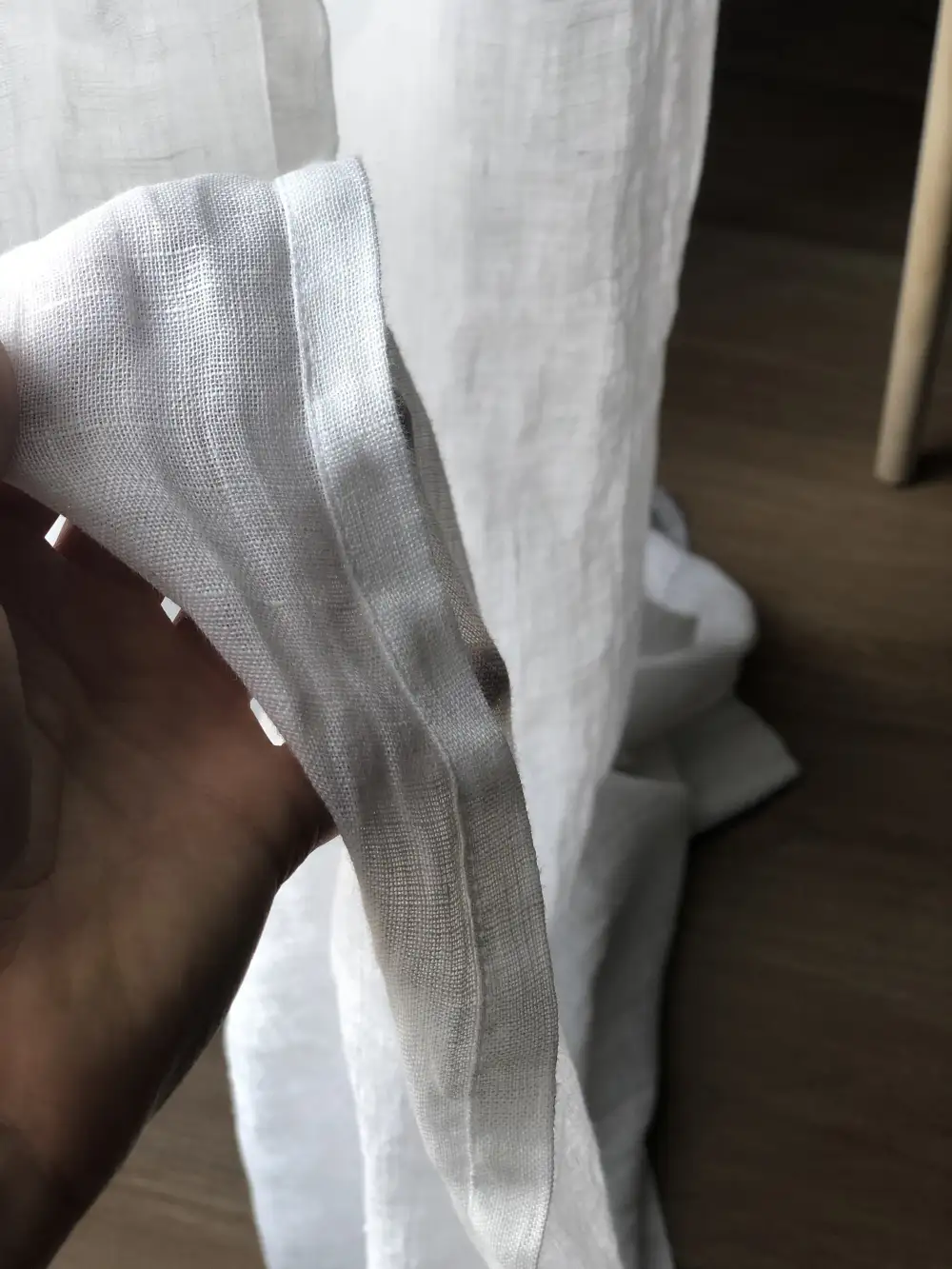 Voile Back Tab Linen Curtain