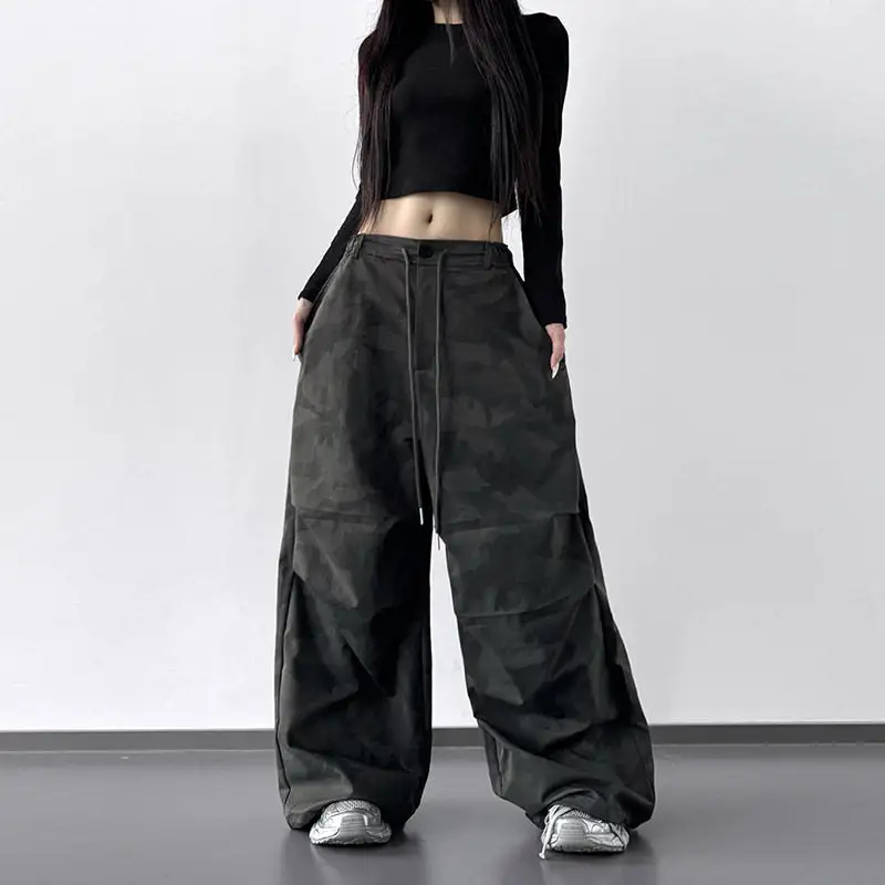 Women's High Waist Loose Fit Camouflage Pants