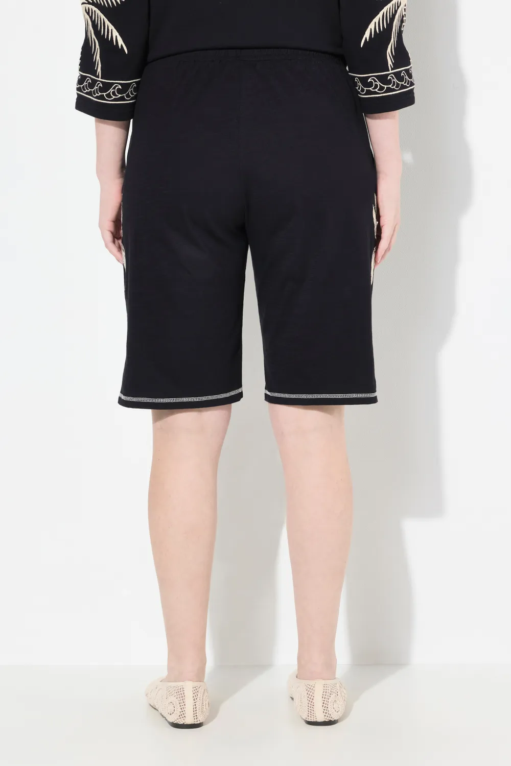 Cotton Drawstring Waist Belt Shorts
