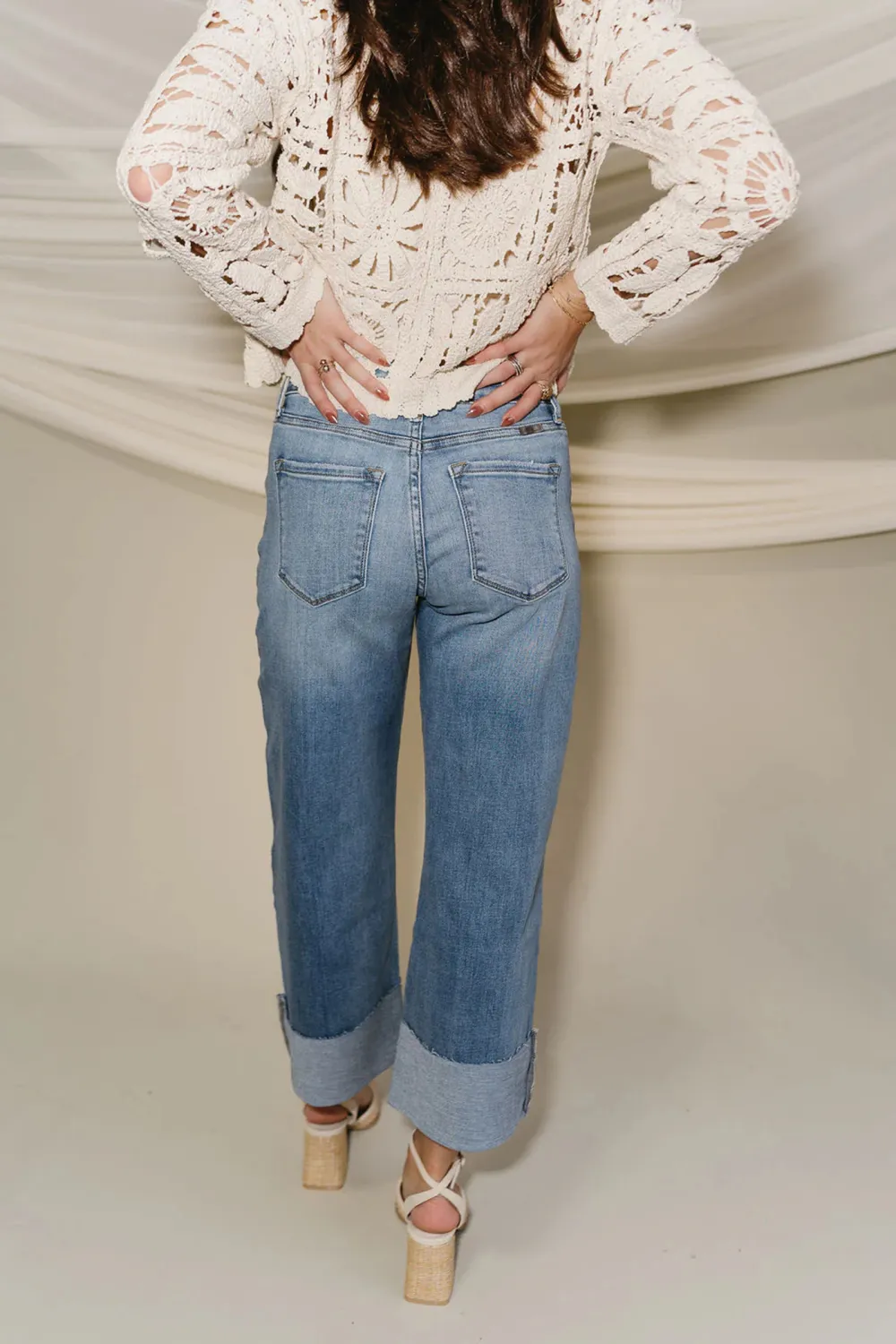 Wide Crop Leg Jeans