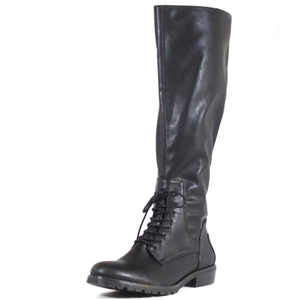 Lace Up Knee High Boots