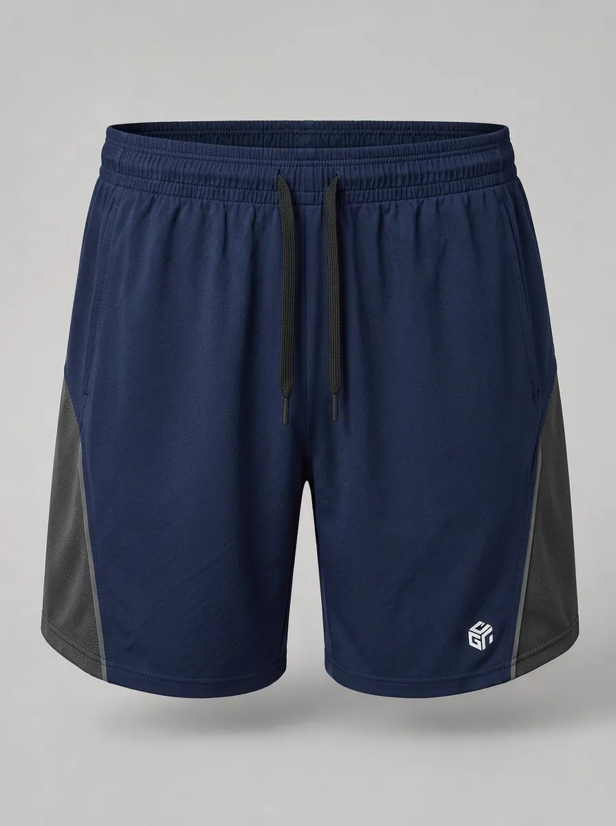 Men's Athletic Gym Training Mesh Panel Printed Shorts