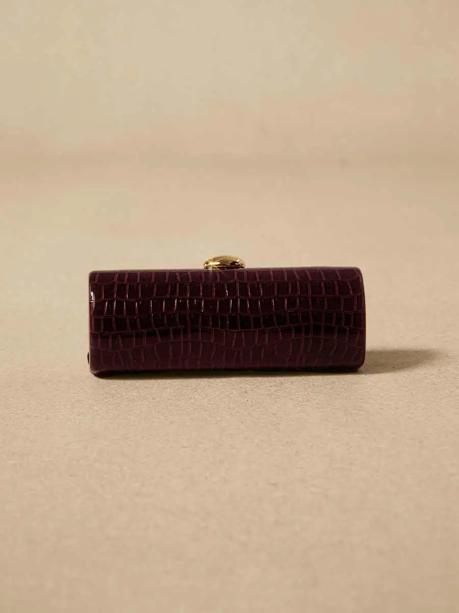 Thalia Crocodile Pattern Clutch Bag