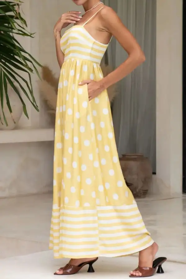 Elegant Square Neck Casual Dress