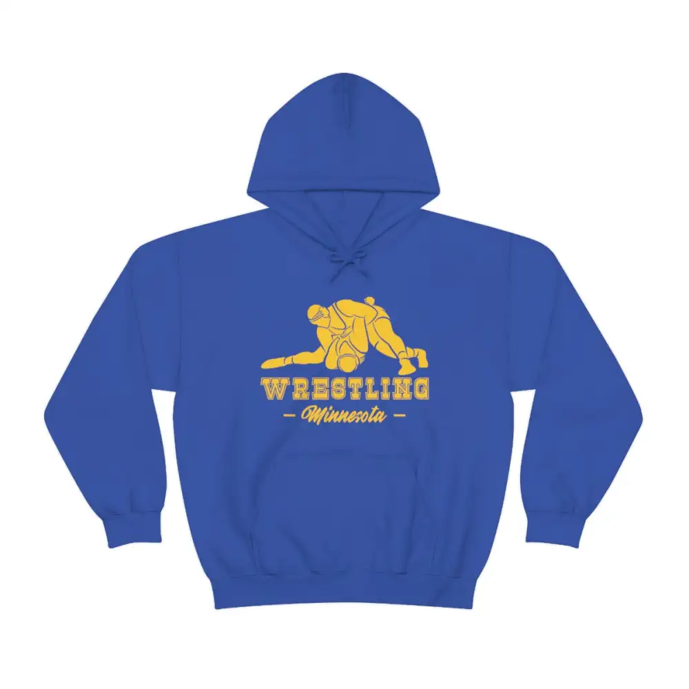 Clean Lettering Wrestling Graphic Pullover Hoodie