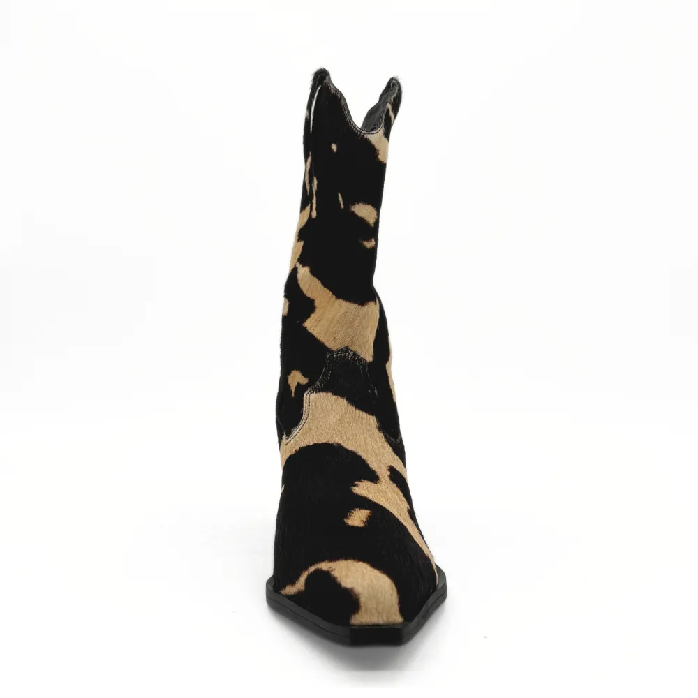 Pony Hair Cowboy Ankle Boots