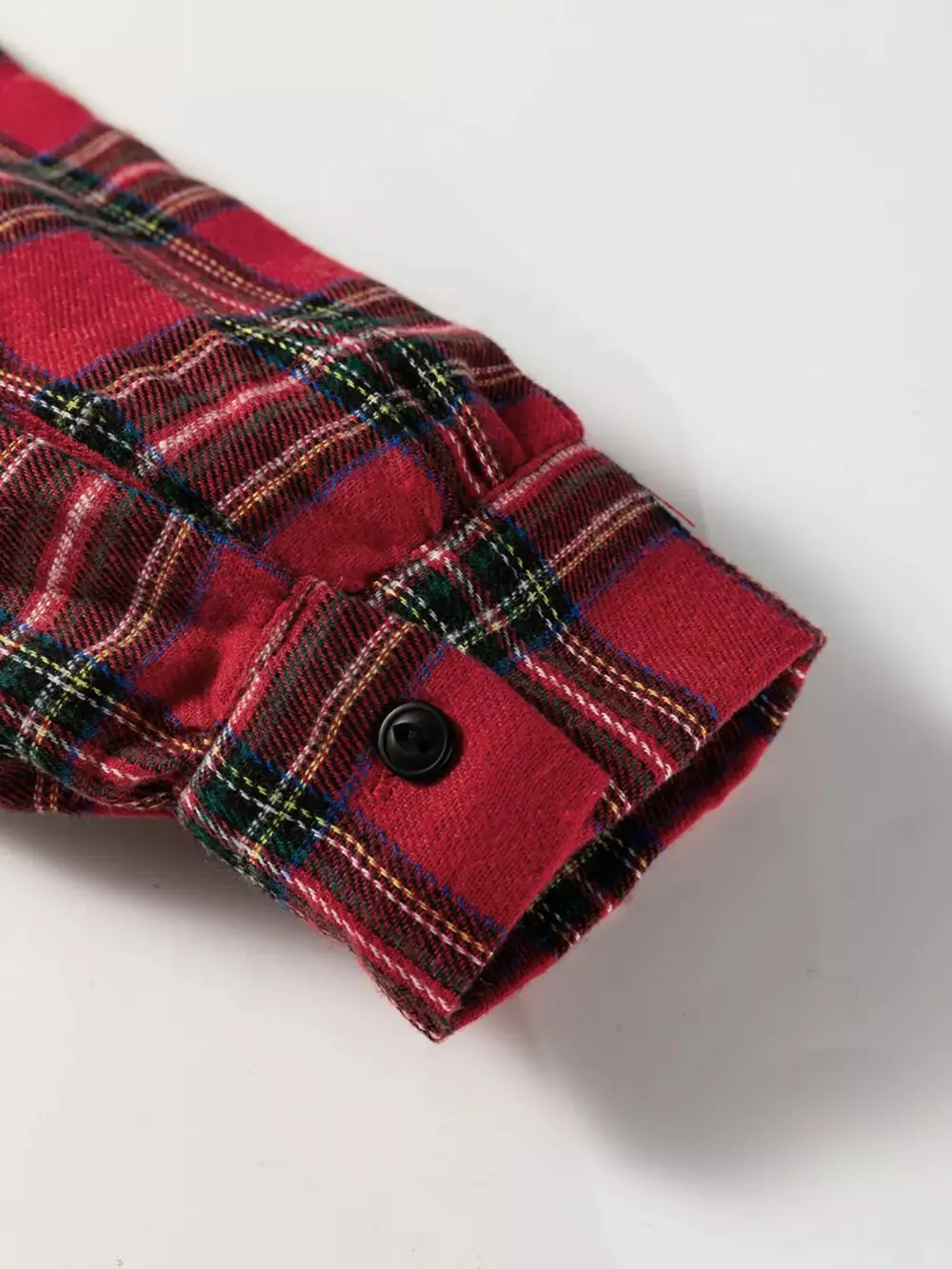 Plaid Half Button Ruffle Mini Dress