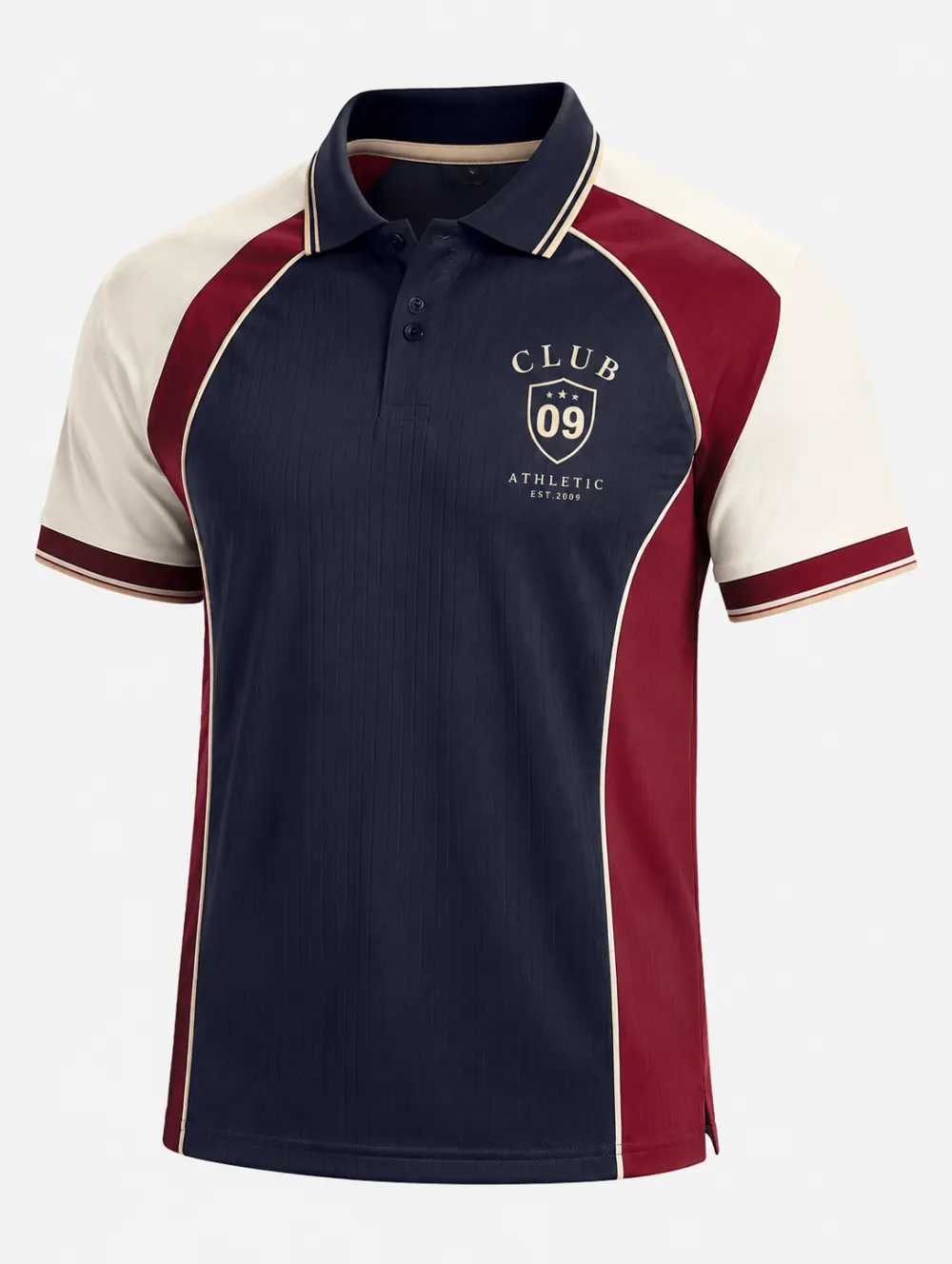 Men's Athletic Club 09 Shield Logo Printed Polo Shirt