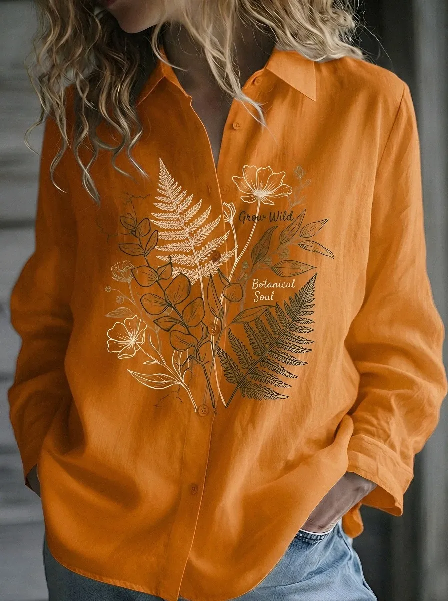 Nature Lover Botanical Casual Shirt