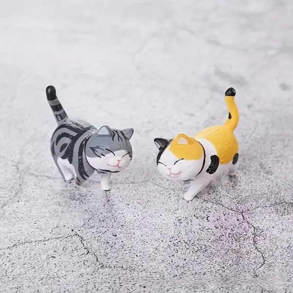 Cute Cat Figurine Set