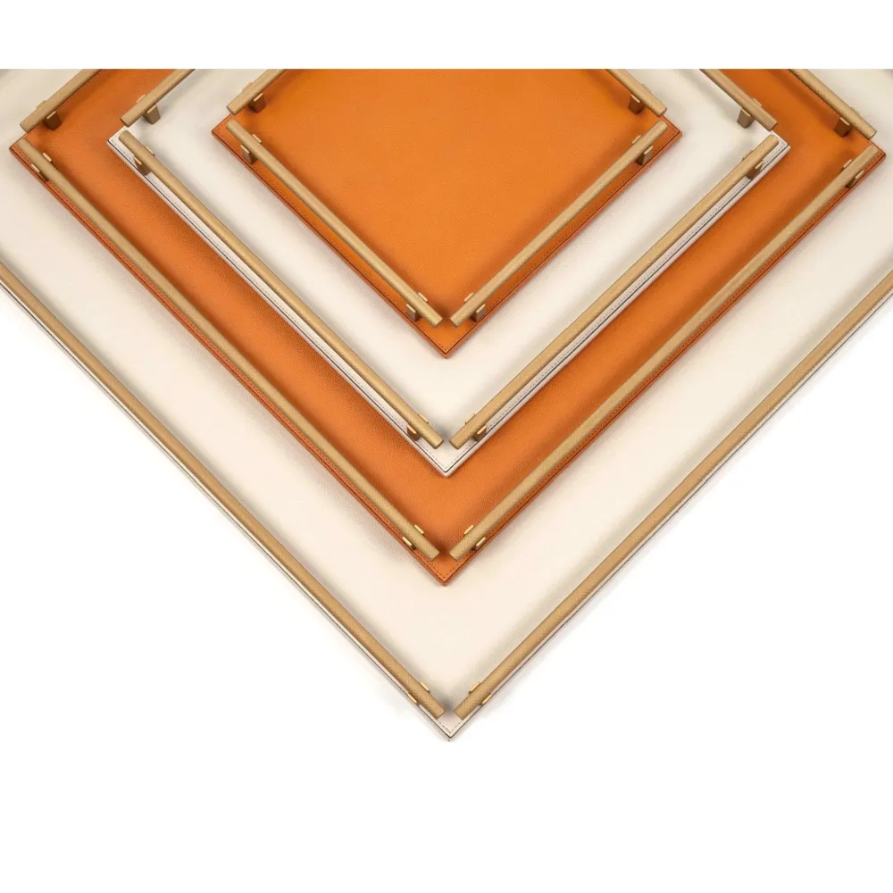Square Leather Tray