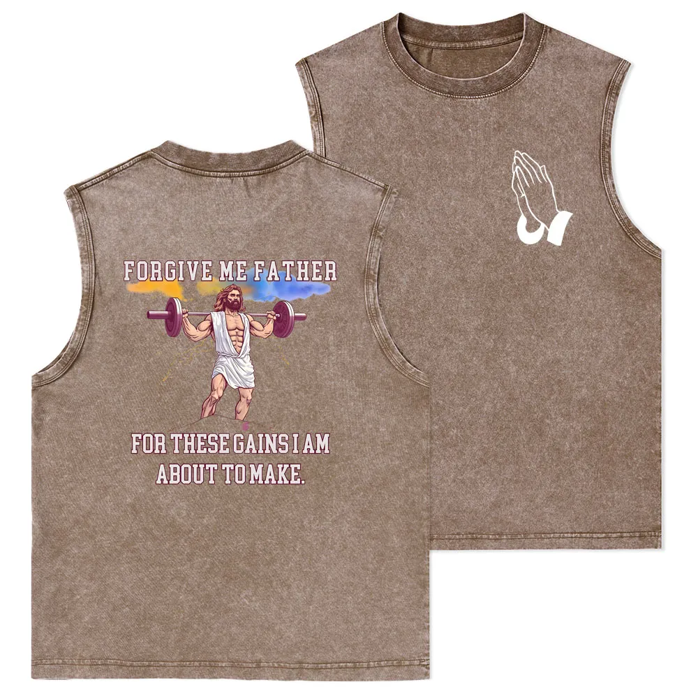 Forgiven Me Father Christian Washed Tank Top
