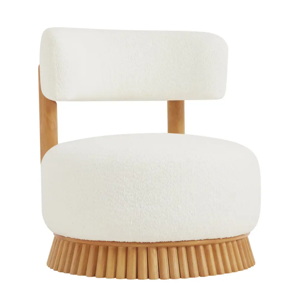 Modern Farmhouse Armless Upholstered Accent Chair