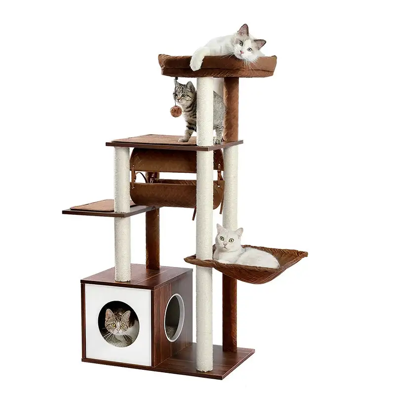 Comfortable Cat Climbing Tree Plush Frame