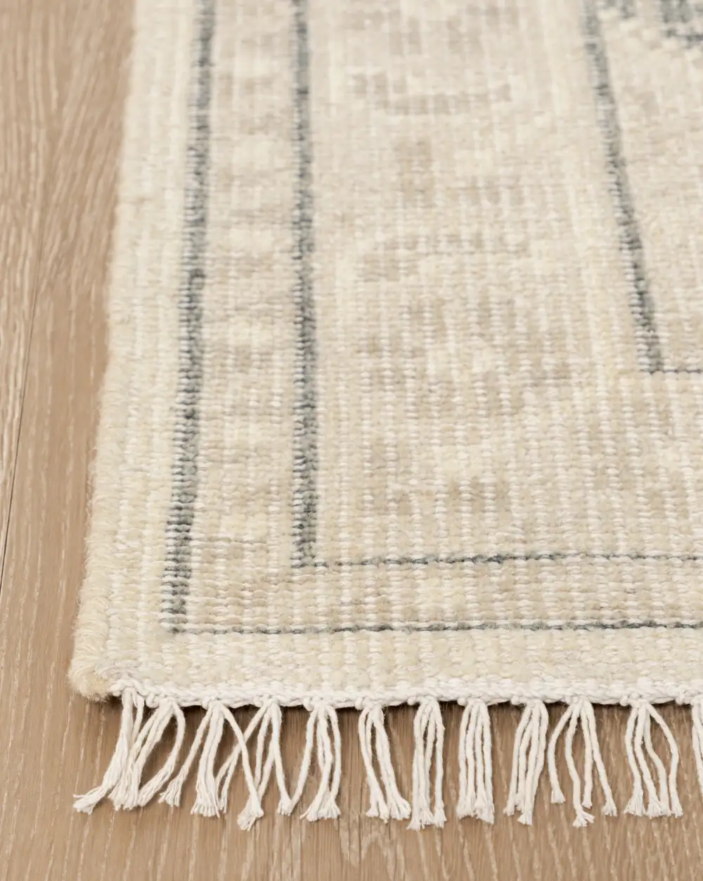 Refined Textural Hand-Knotted Wool Area Rug
