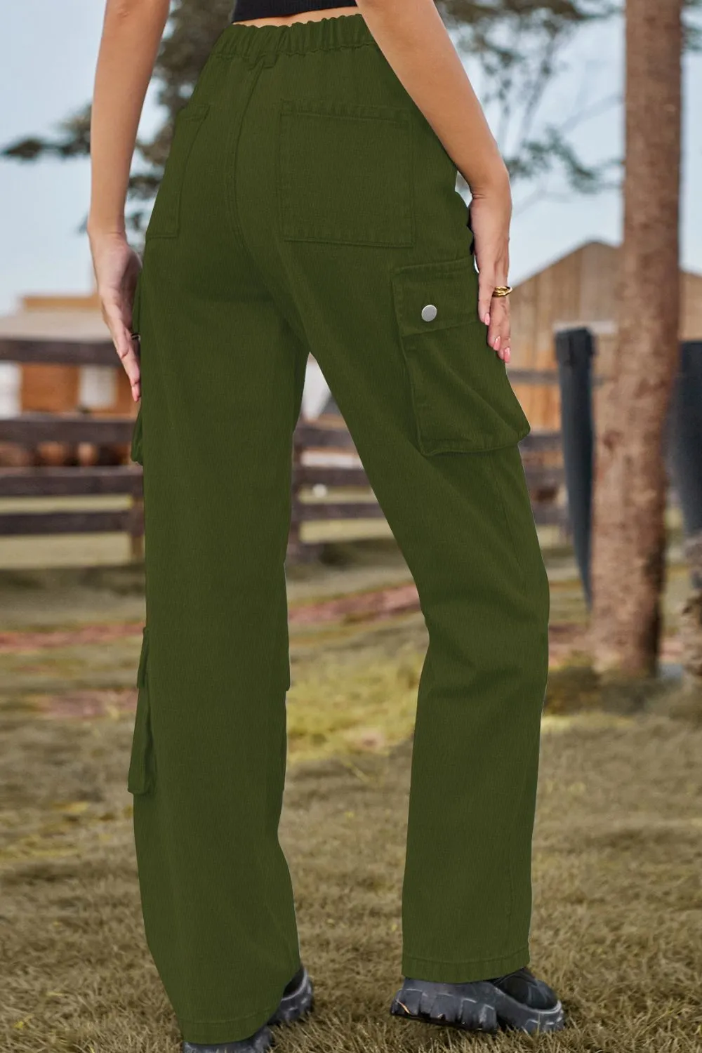 Loose Fit Long Pocket Denim Jeans