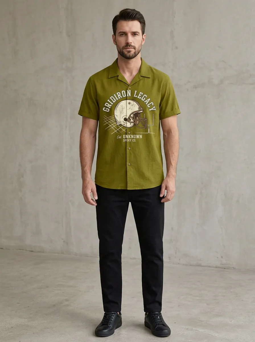 Men's Football Lover Gridiron Legacy Helmet Graphic Shirt