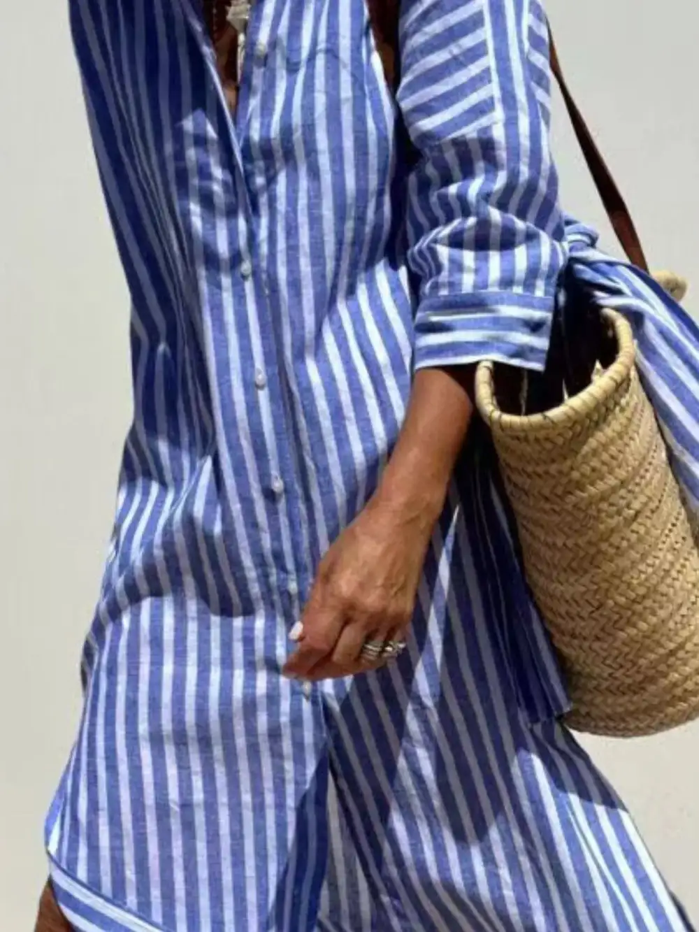 Full Size Button-Down Midi Dress Plus Size