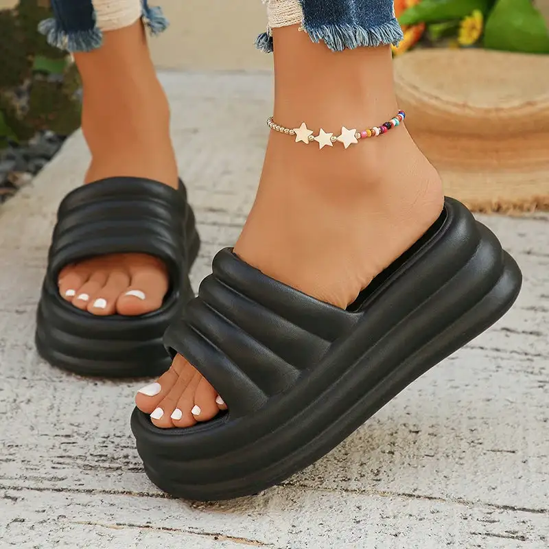 Plush Comfort Platform Indoor Slippers