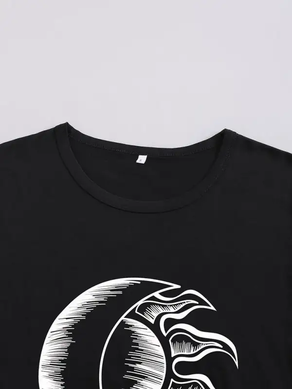 Casual Round-Neck Collared Short-Sleeve Knit T-Shirt