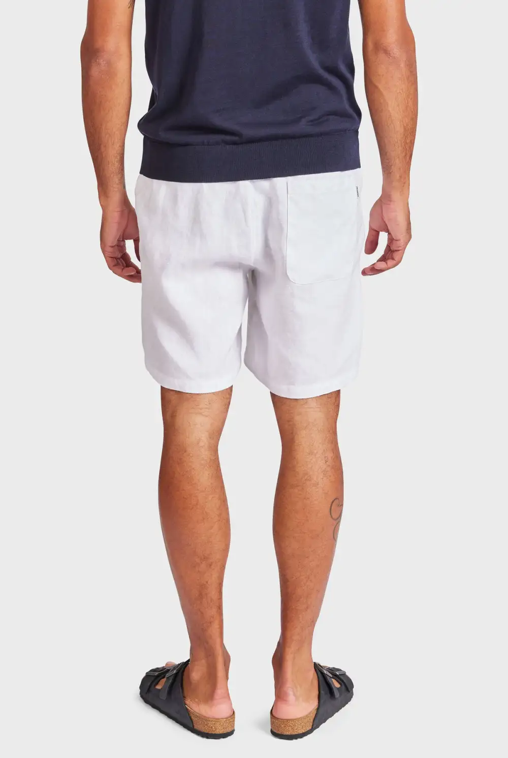 Relaxed Tapered Linen Blend Casual Lounge Shorts