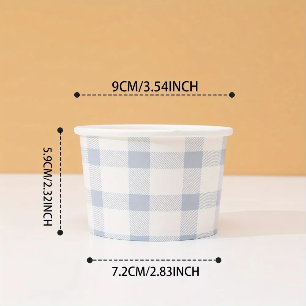Gingham Paper Snack Cup