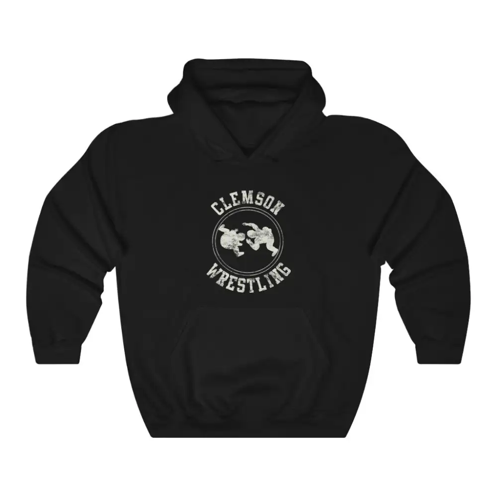 Vintage Badge Wrestling Graphic Pullover Hoodie