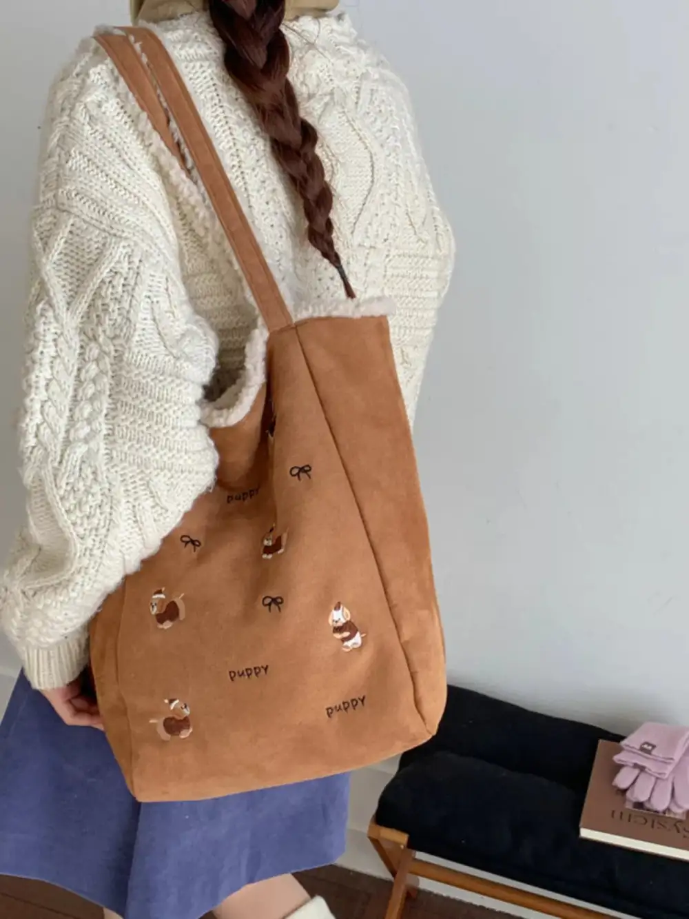 Embroidered Tote Bag