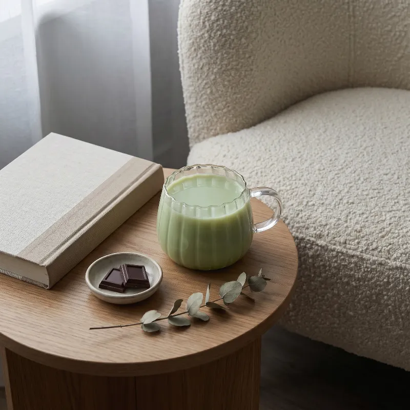 Ribbed Glass Mugs