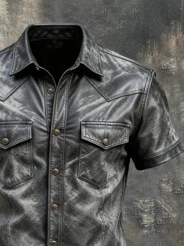 Men's Retro Pocket Short-Sleeve Shirt