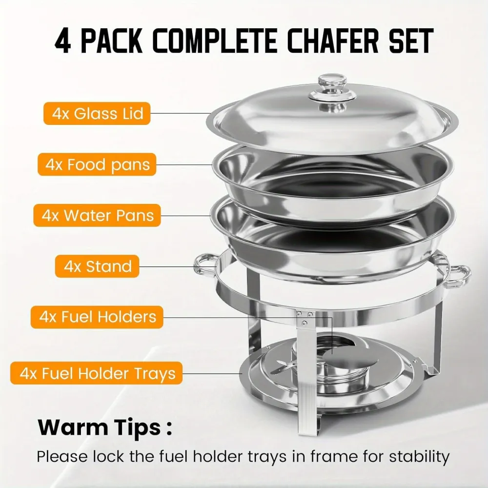 Practical Stainless Steel Buffet Server Set for Professional and Home Use in Catering Events