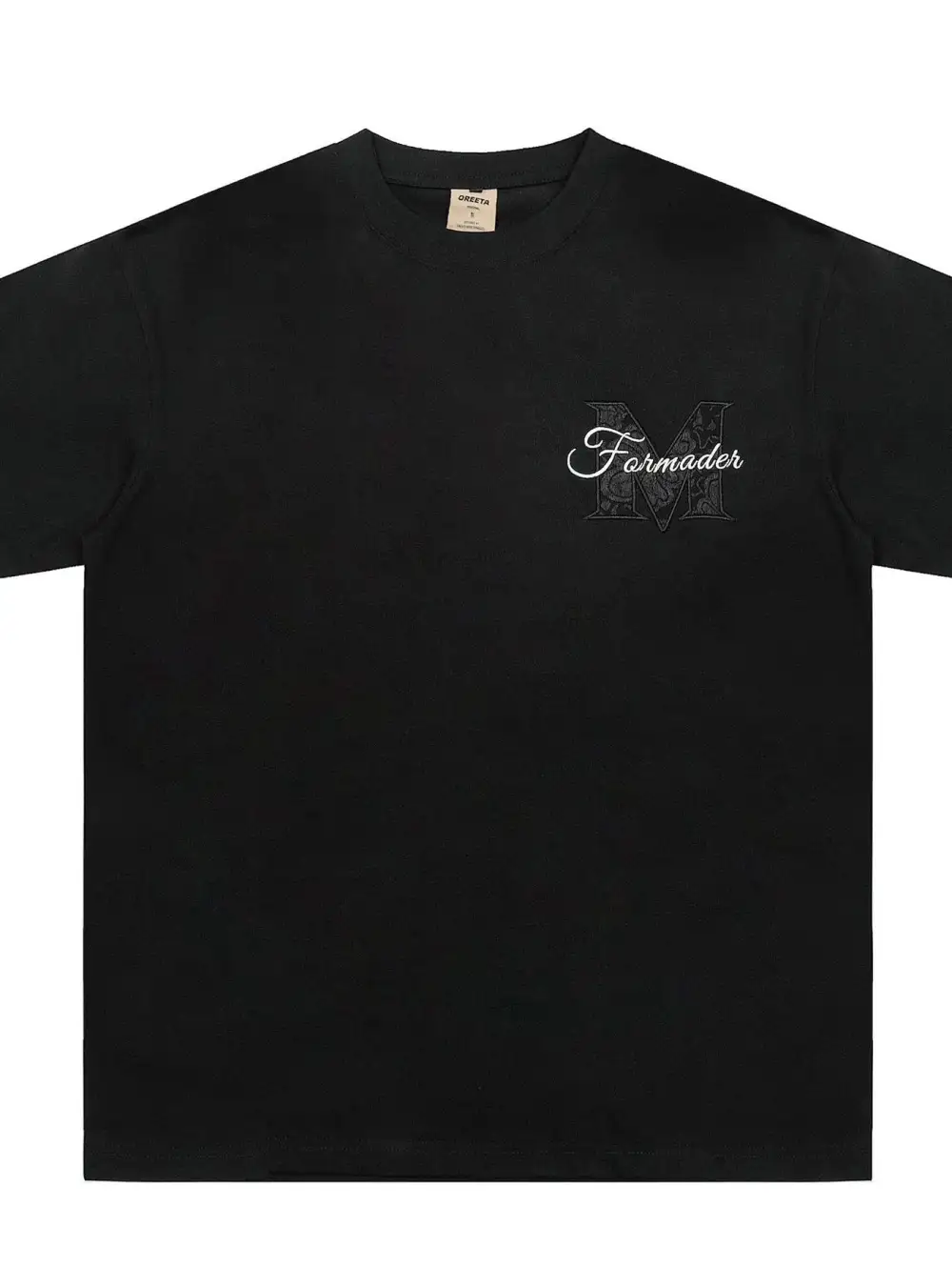 Letter Graphic Embroidered Crew Neck Tee