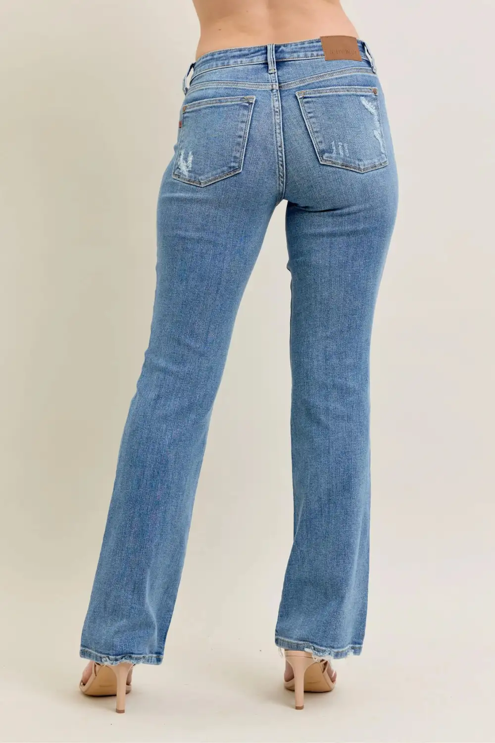 Draped Bootcut Jeans
