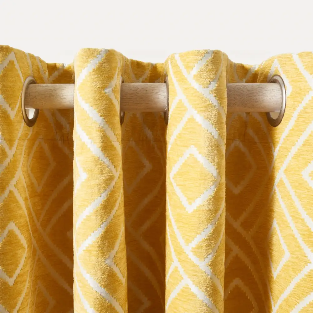 Geometric Eyelet Modern Window Treatment