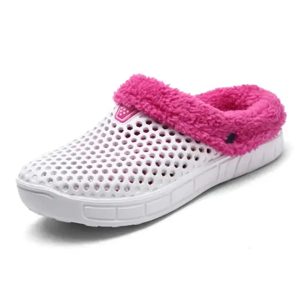 Simple Fleece Lined Slip On Slippers