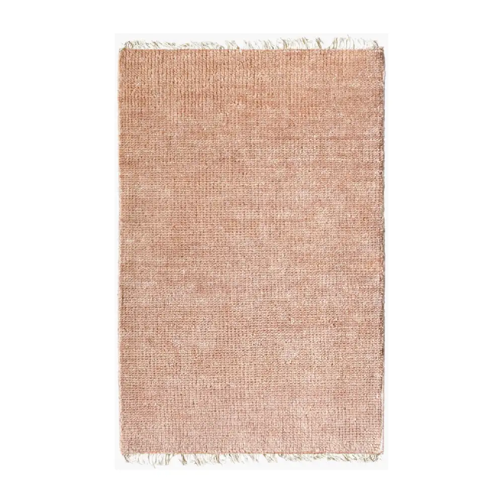 Hand-Knotted Wool Fringed Carpet